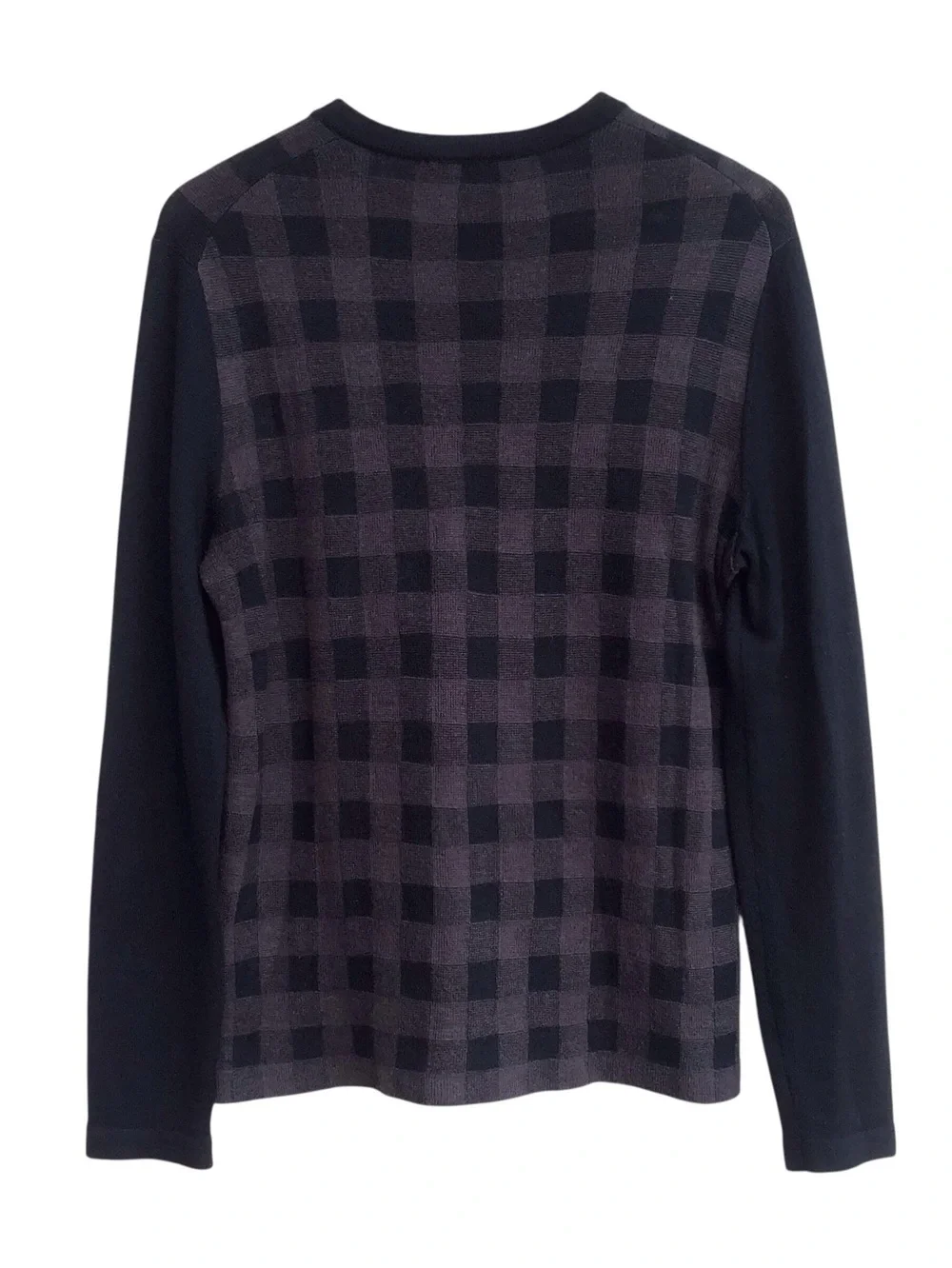 Armani Exchange Merino Wool Blend Checkered Sweater Size Medium